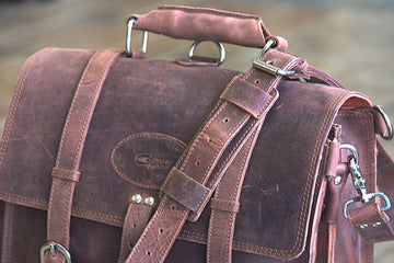 Glanor Bag Buffalo Leather Hand Briefcase Backpack Laptop